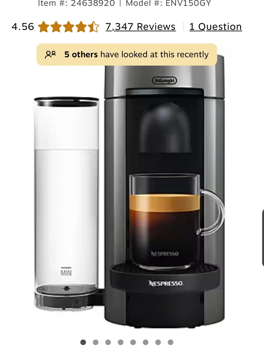 Nespresso VertuoPlus Coffee Maker - Black